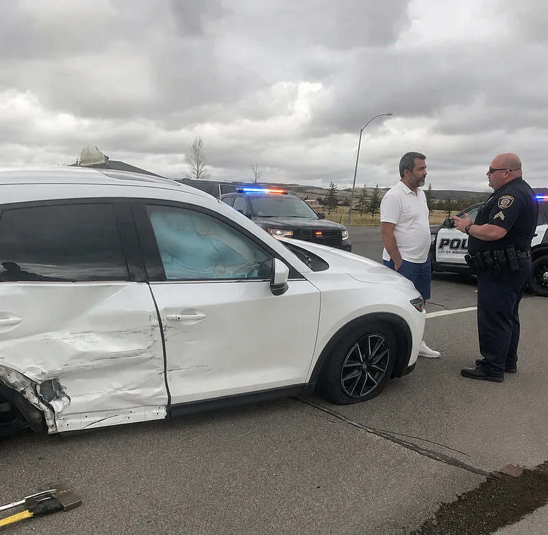 Accident victim after a driver fled the scene